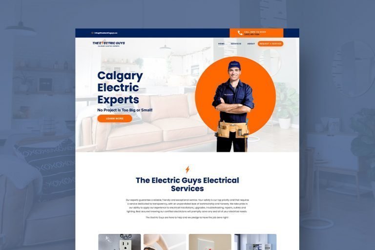 The Electric Guys Logo, Branding & Website Design